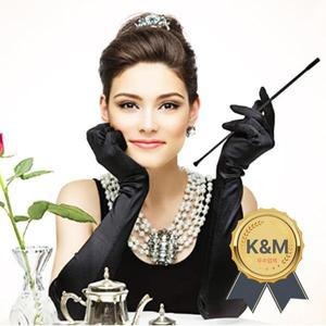 성인용 클래식 새틴 손가락 긴 장갑 여성용 플래퍼 장갑 코스튬 매칭 17 색 오페라 팔꿈치 손목 스트레치