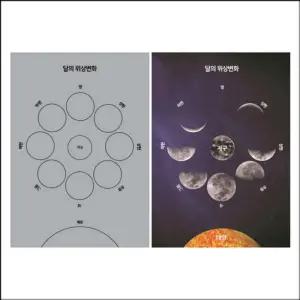 매직 스크래치 달 위상변화 스크레치 종이 그리기 달의공전 운동관찰 학습 블랙페이퍼 그림북