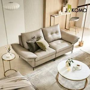 [무이자60][자코모] 델리 3인 레체 이태리 천연면피 소가죽 소파(전면가죽)+스툴