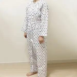 치매환자복 주복 면 병원환자복 노인요양 우주복 무지개도트