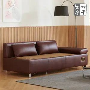 노송가구 고수련 천연면피 참숯볼 흙쇼파 3인 카우치 온열소파