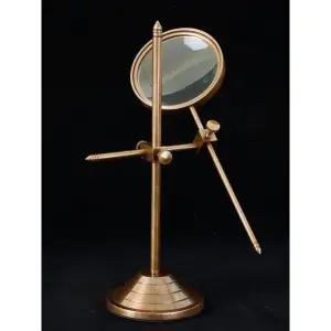 엔틱 스탠드 돋보기 대형 골동품 옛날 작업용 탁상형 빈티지 확대경 수공예