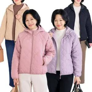 [엄마옷 로즈맘] 주한누빔후드패딩점퍼