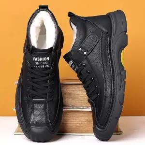 남자신발 운동화 워킹화 아웃도어 부츠 방수 방풍 캠핑 스포츠 쿠셔닝 기모 통굽 면 고무 미들 겨울 솜 힛