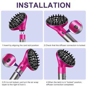 다이슨 호환호환 에어랩 HS05 헤어 웨이브 노즐 전문 링 컬 드라이어 디퓨저용 업그레이드된 부착워터