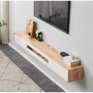 벽걸이 티비선반 거실장 셋톱박스 정리다이 2m 통나무 화이트