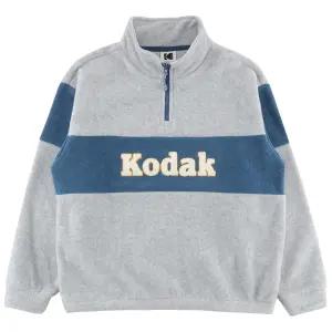 코닥 컬러블럭 마이크로플리스 반집업 맨투맨 K5423EFSR1MGR