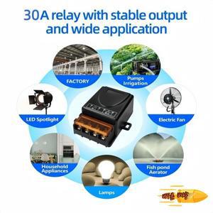 펌프용 무선 리모컨 스위치 고출력 RF 릴레이 리시버 램프 LED 100m 범위 433Mhz 30A DC 12V 24V 48V 72V