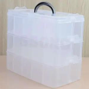 휴대용 3단 멀티박스 대형 물품보관함 수납바구니