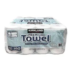 커클랜드 키친타월 대용량 페이퍼타올 종이타올 주방 행주 160매 x 12롤