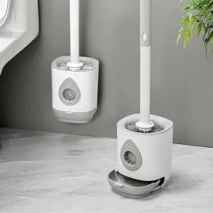 화장실 변기 청소솔 공중부양 벽걸이 거치대 세트