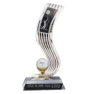 [셀러에이드]B공라인 SW302 크리스탈 골프트로피 기념패 홀인원패