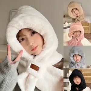 겨울 후드 머플러 목도리 모자 넥워머 털모자 여성 어린이 아동 방한용품 귀마개 귀도리 퍼모자 겨울모자