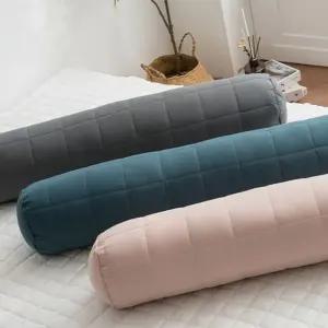 원형 바디 필로우 커버 세탁 소프트 극세사 푸딩 쿠션