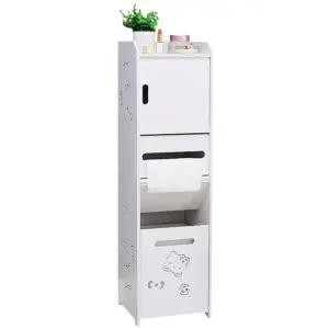 키티 욕실 수건 보관함 스탠드 캐비닛 선반 90 쓰레기통 20