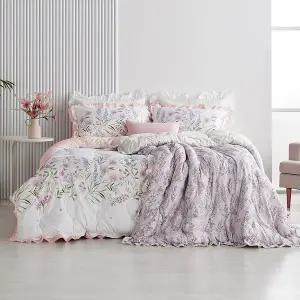 차렵 베딩 풀세트 1+1 (퀸,화이트공통+민트또는라벤더핑크1선택,차렵이불2+패드2+베