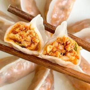 감자피 쫀득한 투명 만두 1팩 440g (고기/김치/새우만두)