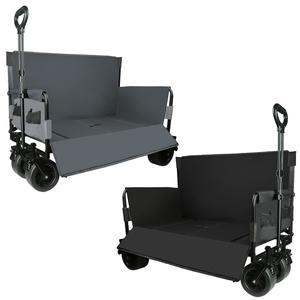 500파운드(약 227kg) 중량을 견디는 대형 소파형 웨건 카트, 러브시트 접이식 비치 성인 2인용 벤치