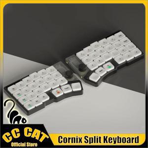 Jezail Funder Cornix 분할 키보드 로우 프로파일 듀얼 모드 CNC 알루미늄 케이스 손잡이 지원 약병이있 무
