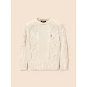 beanpolekids1 울혼방 아란 풀오버 니트 아이보리 (BI5X51UE10)