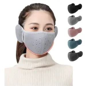 KC인증 당일출고 귀마개마스크 일체형 방한귀도리 따뜻한 털귀마개 마스크 방풍귀덮개 겨울외출용 방한용품