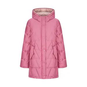 [크로커다일레이디] 크로커다일레이디 후드 일체형 중기장 덕다운 점퍼CLCWDW102