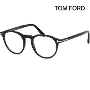 [톰포드] 블루라이트차단 안경테 TF5833B 001 라운드 뿔테 남자 여자 명품 시력보호