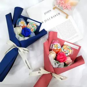 킨더조이 & 롤리 사탕 꽃다발 학예회 발표회 유치원 행사 축하꽃