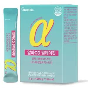 헬로바이오 알파CD 원데이핏 알파시클로덱스트린 난소화성말토덱스트린 3g x 14포 1개