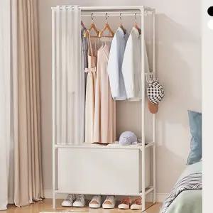 조립식 옷장 이동식 시스템 옷걸이 드레스 룸 수납 행거 스탠드 서랍형 가림막 정리대 방옷장 다용도