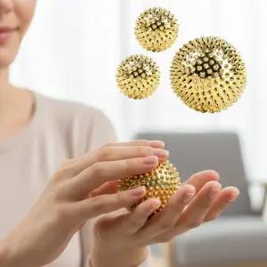 마사지 기 자석 황금 볼 지압 고급 혈침 손안마 수지침 자성 금침구