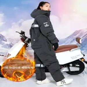 오토바이 배달 방한복 방풍 두꺼운 스즈키복 라이더우주복 누빔 방한용품