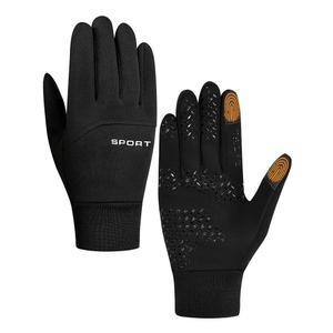 남성용 아우루자 겨울 장갑, 방한 자전거 터치스크린 손가락이 달린 야외 러닝 장갑