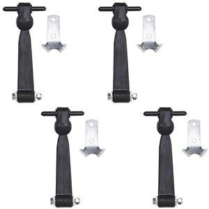 구매자 제품 WJ208 트럭 및 트레일러 고무 후드 래치, 4팩, 7-7/8인치 튼튼한 캐치, 범퍼가 있는 브래킷 핀 포함, 배터리 박스 공구 캐비닛에 적합