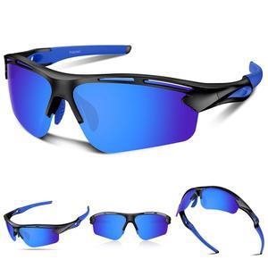 남성용 편광 스포츠 선글라스, 달리기 사이클링 낚시 하이킹용 UV400 보호 선글라스 TR90