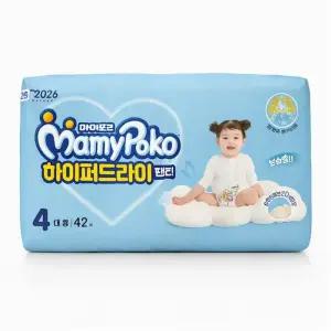 [웰빙창고] 마미포코 하이퍼드라이팬티 대형42P x 3팩 여아