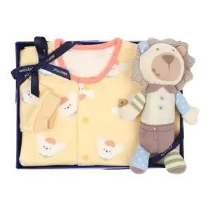 [갤러리아] (압소바출산,백일,돌,유아내의세트)도도내의+애착인형세트(A1A-583P8)