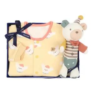 [갤러리아] (압소바출산,백일,돌,유아내의세트)도도내의+엘두막대딸랑이 (A1A-783P8)