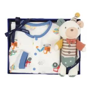 [갤러리아] (압소바출산,백일,돌,유아내의세트)뛰뛰내의+엘두막대딸랑이(A1A-24302)