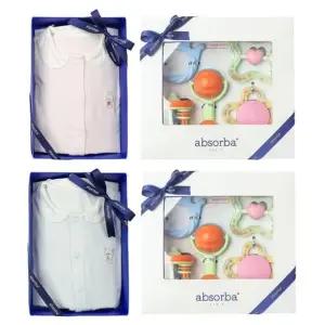 [갤러리아] (압소바출산,백일,귀여운유아복)토곰이모달바디슈트+5종딸랑이세트(A11-10608SET)