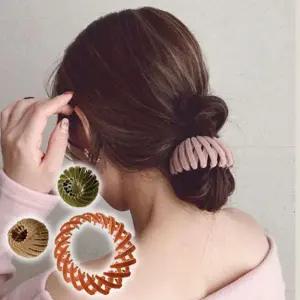 [콩심팥심]여성 컬러 벨벳 만두 머리핀 1P 올리 머리 헤어 밴드 헤어머리끈