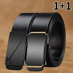 [1+1] 생활픽 프리미엄 남자 가죽 허리띠 자동 벨트