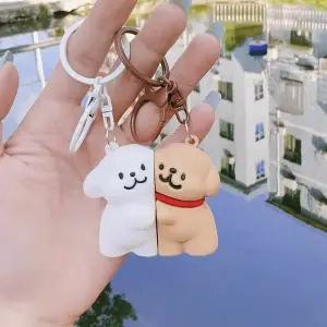 고품질 포옹하는 강아지 키링/세트구성 자석 포옹 커플 인형 (WFFO6M0)