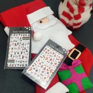싼타 크리스마스 네일 데코 스티커