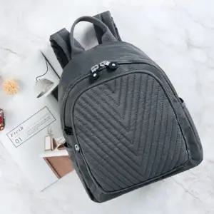 ( )여행 캐주얼 배낭 미니 수납 가벼운 가방 그레이