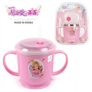 [알티피아]피앤디 쥬쥬 흘림방지 스텐 양수 빨대컵