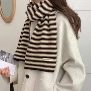 클래식 스트라이프 여성 간절기 스카프 머플러 목도리