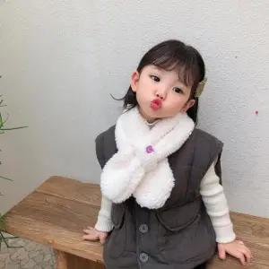 겨울  아동 어린이집 선물 키즈 단색 뽀글 양털 머플러 목도리