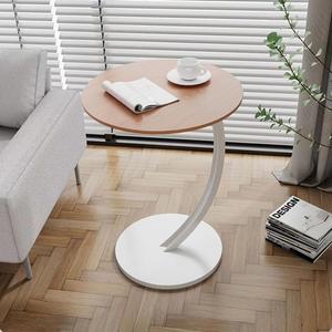 모던 원형 커브 원목 거실 침대 쇼파 소파 사이드 테이블 간편한 튼튼한 간이 책상