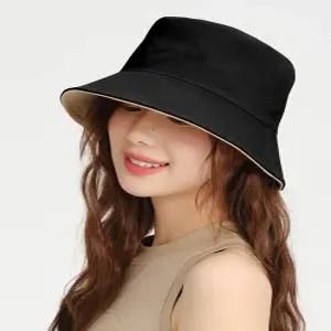(1플러스1) 빅사이즈 남자 브림 버킷햇 남녀공용 양면 여성 골프 낚시 등산 벙거지 모자